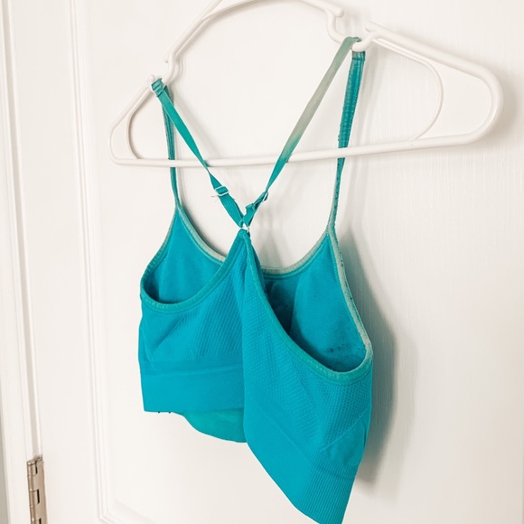 Champion C9 Sport Athletic Seamless Aqua Blue Racerback Sports Bra - Picture 4 of 6